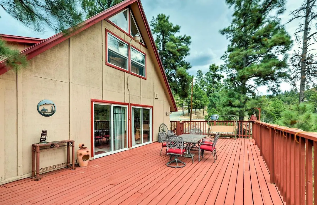 A-Frame Ruidoso Retreat W/ Deck, Grill & Views!-1