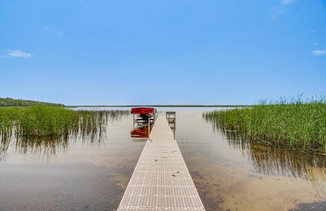 Quiet Lakefront Grand Rapids Cabin On 5 Acres-1