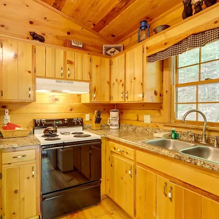 Hot Tub And Fire Pit Cozy Cabin In Cherry Log!-2